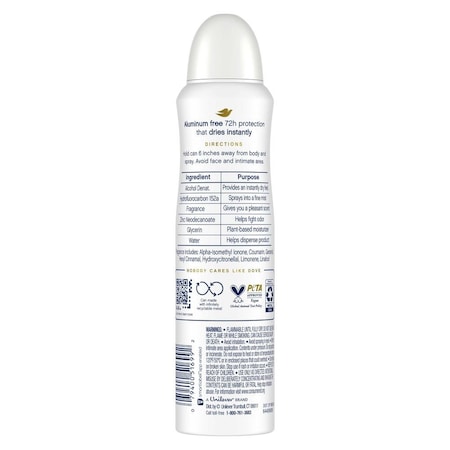 Dove Aluminum Free Dragon Fruit and Coconut Cream Deodorant Spray, 4 Ounce, 12PK 64387635