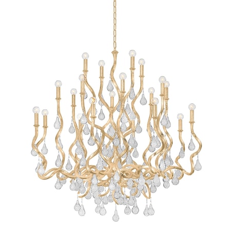 Corbett Lighting Aveline 20 Light Chandelier 48 In. Gold Leaf 414-48-GL