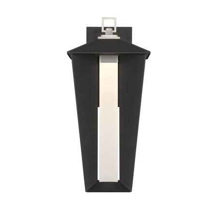 Euf Andson, Outdoor, 19", Satin Nickel-Sand Black Mix, Frosted Acrylic 50048-021