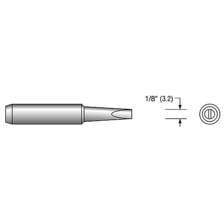 Plato Soldering Tip, 1/8 in screwdriver tip, 900M-T-3.2D, T18-D32 HS-2753