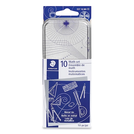 Staedtler Xcellence Mathematical Instrument Set, Plastic, Clear/Blue 557 10BN