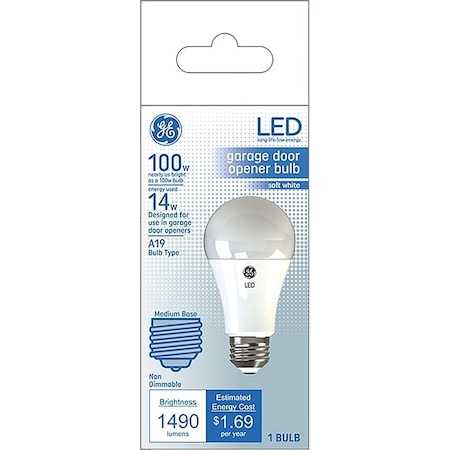 Ge Relax Light Bulb, A19 Lamp, 100 W Equivalent, Medium Lamp Base, Non-Dimmable, Soft White Light 93116005