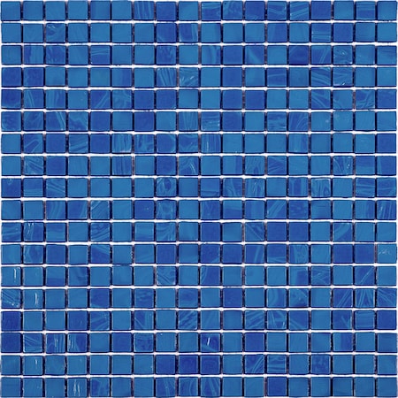 Apollo Tile Skosh 11.6inx11.6in Glossy Sapphire Blue Glass Mosaic Wall and Floor Tile 18.69 sqft/case, 20PK APLNB88BL561A