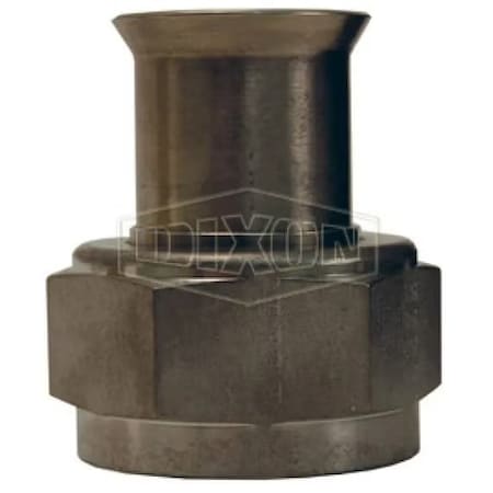 Dixon Straight Hose Fitting, 3/4-16 x 1/2 in Nominal, 37Deg Female SAE/JIC x Weld End Style, 304 SS, Domes SFMF500