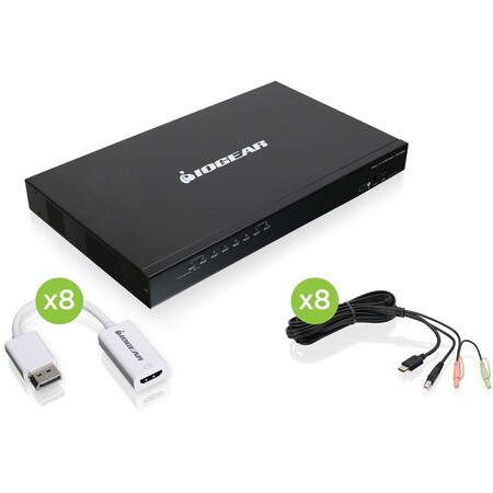 Iogear 8-PORT USB PS2 HD & DISPLAYPORT TAA COMPLIANT GCS1808HDPKITU