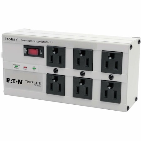 Eaton TRIPP LITE SERIES ISOBAR 6-OUTLET SURGE PROTECTOR, 6 FT. CORD WITH RIGHT-ANGLE PLUG, 3330 JOU ISOBAR6ULTRA