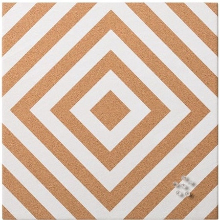 Mastervision Chevron Frameless Cork Bulletin Board, 16" X 16" SF751407397