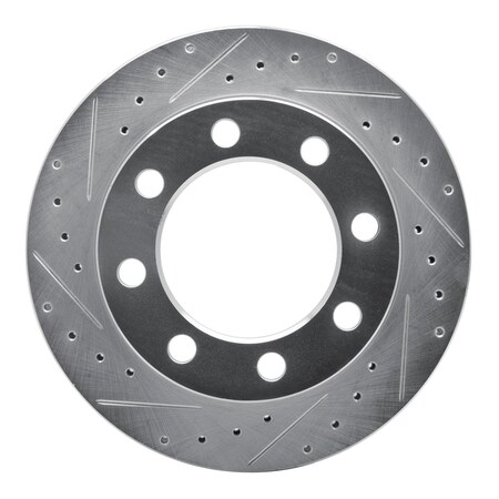 Dynamic Friction Co DFC Brake Rotor - Drilled and Slotted - Silver 631-40072L