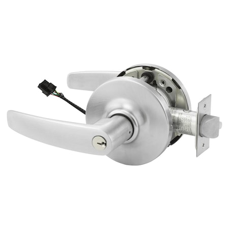 Sargent Grade 1 Electrified Cylindrical Lock, Fail Secure, B Lever, G Rose, 6-Pin Cylinder, Deadlatch, Sati 10XG71 GB 26D