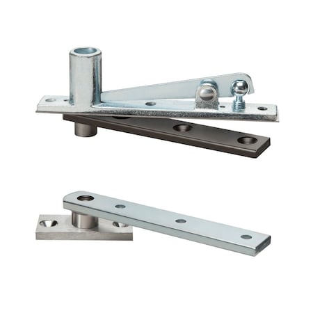 Rixson Center Hung Pivot Set, Includes 320 Top Pivot, Satin Nickel Plated Clear Coated 128-3/4 619