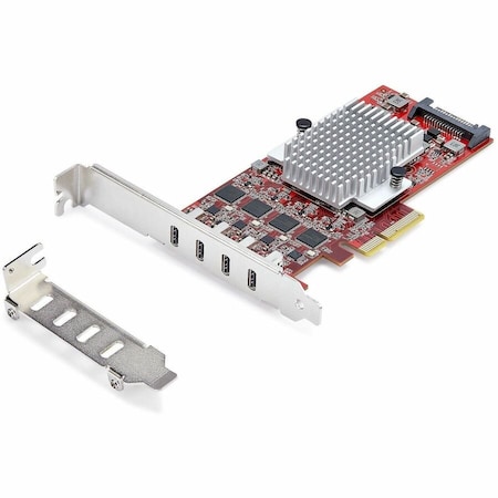 Startech.Com 4-PORT USB TYPE-C PCIE CARD, USB 3.2 10GBPS, USB-C PCI EXPRESS 3.0 EXPANSION CAR P10Q4C-USB-CARD