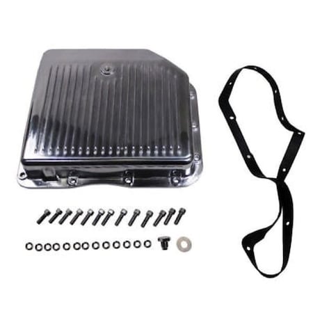 Bous Performance Aluminum Finned Transmission Pan for GM Turbo 350, Polished E45301P