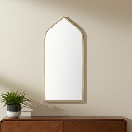 Homeroots 48" Gold Metal Arch Accent Mirror 607268