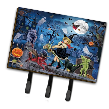 Carolines Treasures 6 x 2 x 9 in. Littlest Witchs Halloween Party Leash or Key Holder PRS4048TH68