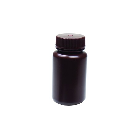 United Scientific Reagent Bottle - Wide Mouth - 125 ml, Amber, HDPE, 12PK 33463
