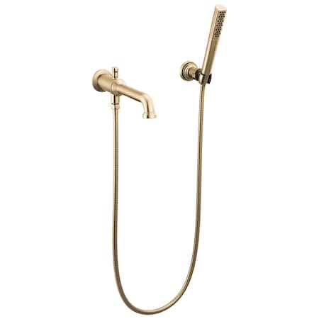 Delta Broderick Wall Mount Tub Filler Trim with Hand Shower - Less Handles T5784-CZ-PR-LHP-WL