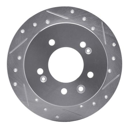 Dynamic Friction Co DFC Brake Rotor - Drilled and Slotted - Silver 631-03024R
