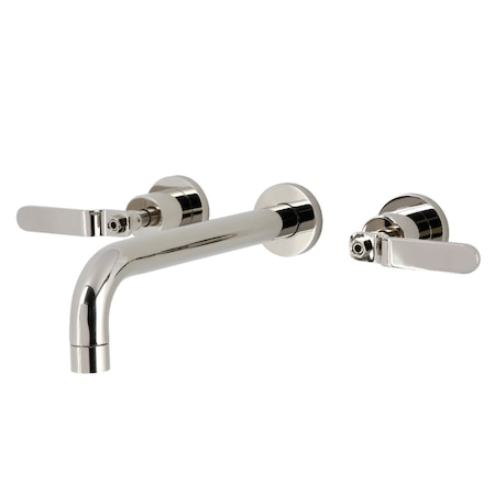 Kingston Brass Two-Handle Wall Mount Tub Faucet, Polished Nickel KS8026KL