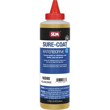 Sem Sure-Coat Waterborne Mixing System, 1 Pint Can, Yellow Oxide, Liquid 16598