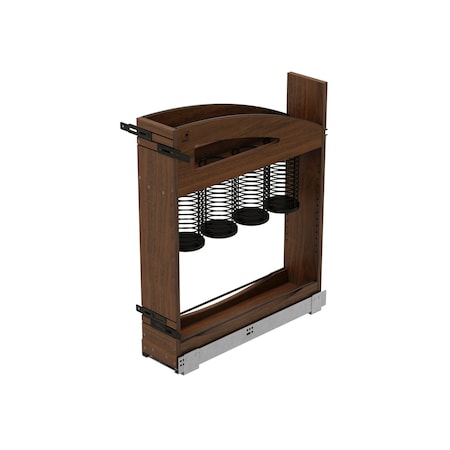 Craftsman Collection Base Pullout Utensil Wood/Black 5-15/16 in W Soft-Close Craftsman 448UTCC-BCSC-WN-5MB