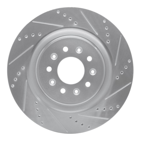 Dynamic Friction Co DFC Brake Rotor - Drilled and Slotted - Silver 631-20016R