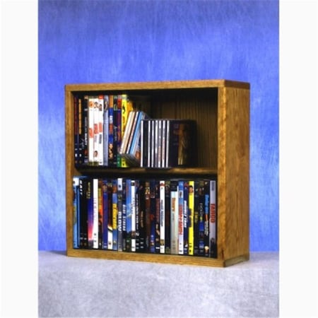 Wood Shed Solid Oak 2 Row Dowel CD-DVD Cabinet Tower WO599559