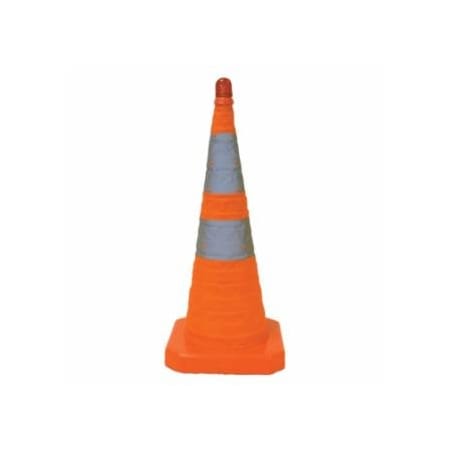 Crown Collapsible Safety Cones, 28 in, Nylon, Orange 205-1191