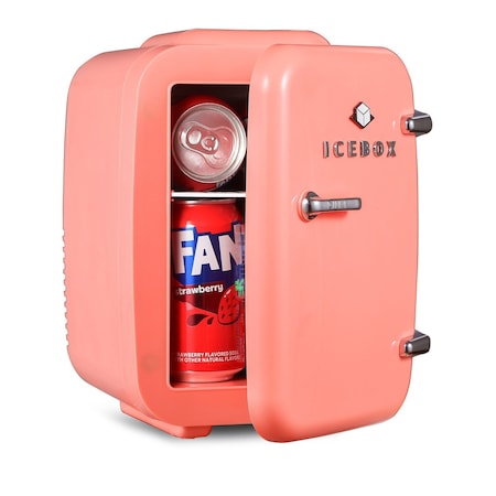 Icebox 4-Liter Mini Fridge Cooler/Warmer, , Blush Red IBMF4BLS