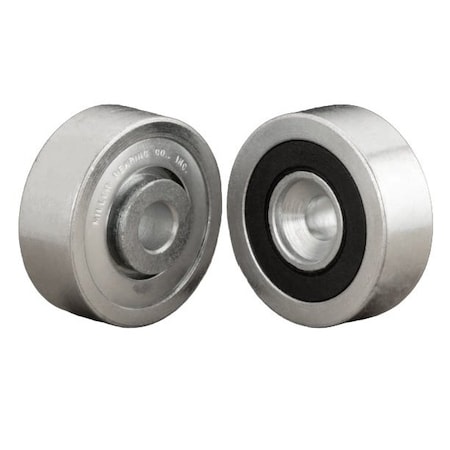 Miller Bearing Conveyor Bearing, Flanged ABEC Precision Heavy Duty, Carbon Steel, 0.6875 in Bore Dia., Hex Bore R-2250-8V-O