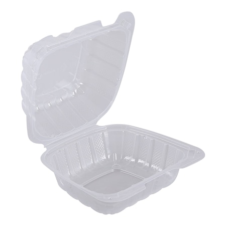 Empress PP Hinged Container Vented Clear 6 in x 6 in 1 Compartment, 300PK ECLPPHL-66