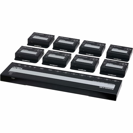 Aten 8-PORT 4K HDMI CAT6 SPLITTER WITH 8 RECEIVERS VS1828KIT