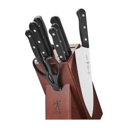 Henckels Solution 10-pc Knife Set with Block, Black, Stainless Steel 1010962