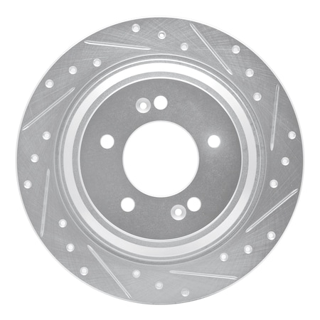 Dynamic Friction Co DFC Brake Rotor - Drilled and Slotted - Silver 631-21036R