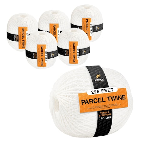 Xpose Safety Parcel Twine Nylon Ball 225ft, 6PK PT-225-6-X-S