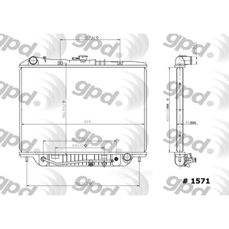 Global Parts Distributors Radiator 1571C
