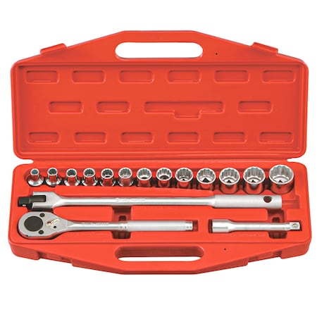 Genius Tools 16Pc. 1/2in Dr. Hand Socket Set 12P. TW-416S