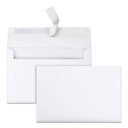 Quality Park Greeting Card/Invitation Envelope, A-9, Square Flap, Redi-Strip, 5.75 x 8.75, White, 100PK QUA10750
