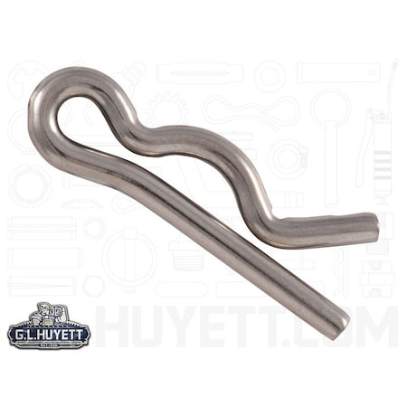 Huyett Bridge Pin, 302/304SS, .105 Wire Dia x 1.25 L x .130 In Eye Dia x Fits 5/16 to 3/8 Shft BPS-230
