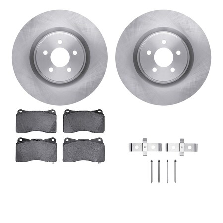 Dynamic Friction Co DFC Brake Rotor with 5000 Brake Pads and Hardware Kit 6512-99061