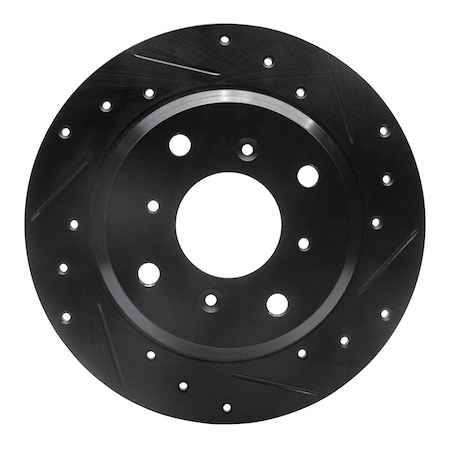 Dynamic Friction Co DFC Brake Rotor - Drilled and Slotted - Black 633-58002R