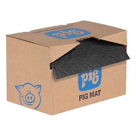 Pig Sorbent Roll, 9 gal, Universal, Black/Gray, Polypropylene MAT2901
