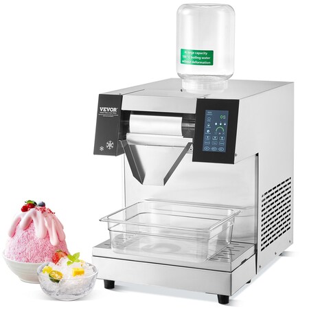 Vevor Commercial Snowflake Ice Machine 573LBS/24H Stainless Steel for Ice Cream QLX260F15-1