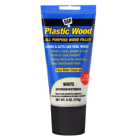 Plastic Wood 6 Oz Dap 00585 White Latex-Based All Purpose Wood Filler 7079800585