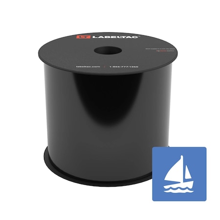 Labeltac Marine Supply 4in x 150ft LT4/Pro X, Black LT403MN