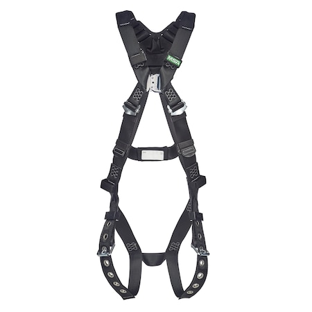Msa Safety V-Form Arc Flash Harness, Back Web Loop, Tongue Buckle Leg Straps, Extra Large (XL) 10252217