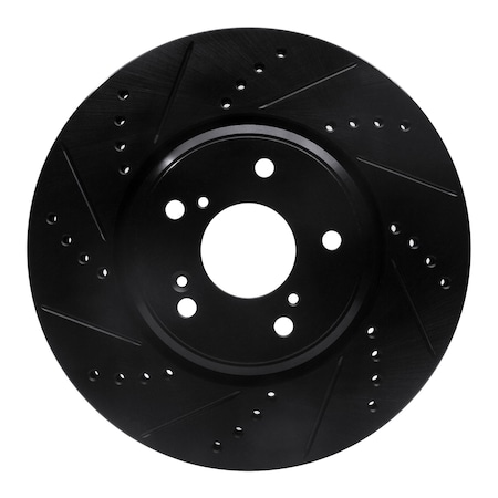 Dynamic Friction Co DFC Brake Rotor - Drilled and Slotted - Black 633-59063L