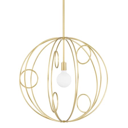 Mitzi Alanis 1 Light Chandelier 25 In. Aged Brass H485701M-AGB