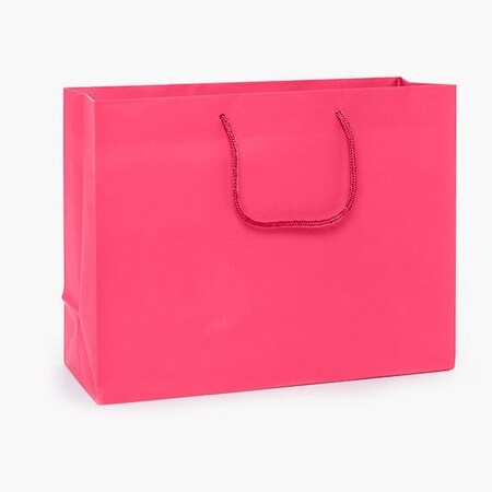 Nashville Wraps Hot Pink Matte Gift Bags, Medium 13x5x10, 100PK MTMBHP