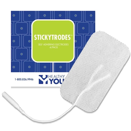 Electrode 2 x 3.5 in. Foil White Cloth EF2020WC2