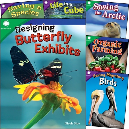 Teacher Created Materials Smithsonian Informational Text Animals + Ecosystems, Grades 4-5, 6 Books Per Set 106136